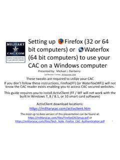 Setting up Firefox to use your CAC on your Windows computer 